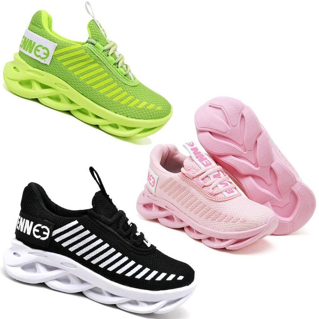 Tênis Infantil Menina Sola Micro Expandido Cadarço Kit 3