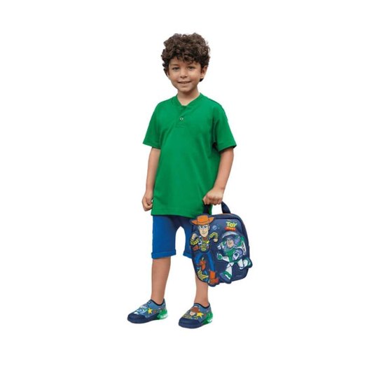 Tênis Infantil Menino Bibi 1228121 Space Toy Story Disney Led