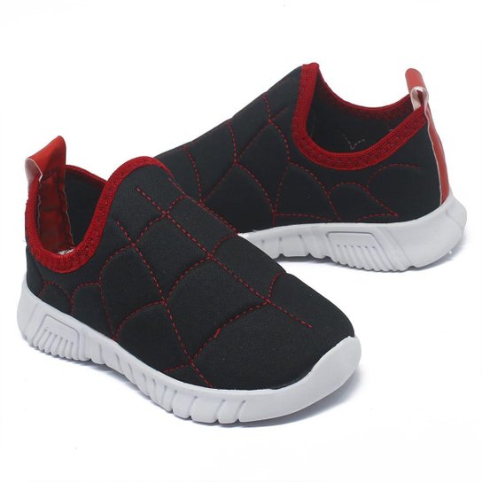 Tenis Infantil Menino Casual Leve Confortável Aranha Bordado - Preto Menor preço em Tenis Infantil Menino Casual Leve Confortável Aranha Bordado - Preto