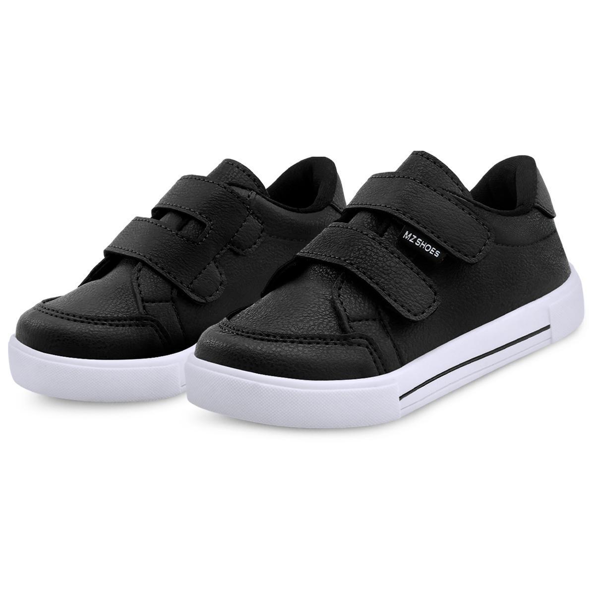 Tênis Infantil Menino Escolar Casual Masculino Leve MzKid - Preto ...