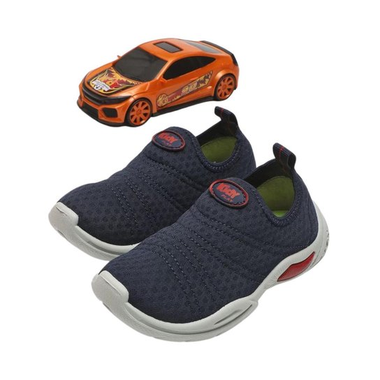 Tênis Infantil Menino Kidy Conforto Leve Barata Anatômica - Azul Menor preço em Tênis Infantil Menino Kidy Conforto Leve Barata Anatômica - Azul