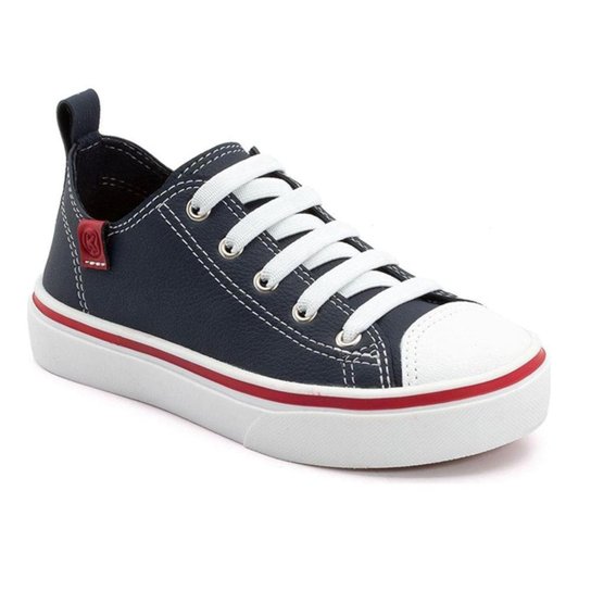 Tênis Infantil Menino Klin Freestyle Branco/Marinho - Azul Petróleo+Rosa Menor preço em Tênis Infantil Menino Klin Freestyle Branco/Marinho - Azul Petróleo+Rosa