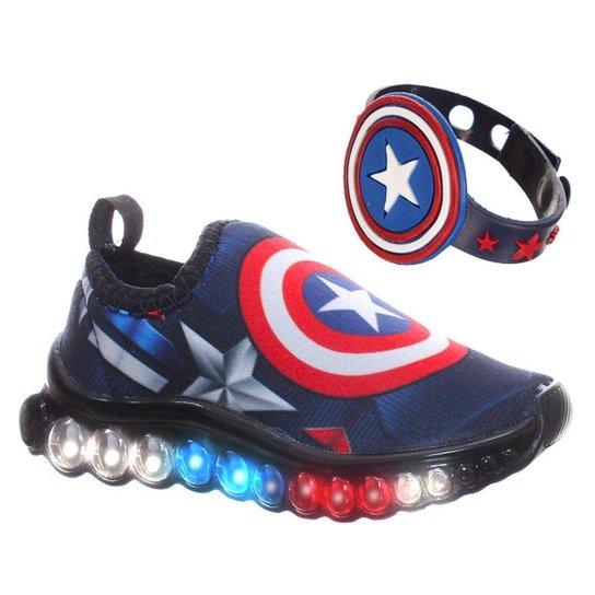 Tênis Infantil Menino Pemania Calce Fácil de Led Luz Com Pulseira Azul - Azul Menor preço em Tênis Infantil Menino Pemania Calce Fácil de Led Luz Com Pulseira Azul - Azul