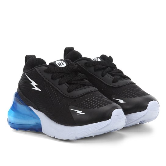 Tênis Infantil Mini-Pé Bolha Masculino - Preto e Azul Menor preço em Tênis Infantil Mini-Pé Bolha Masculino - Preto e Azul
