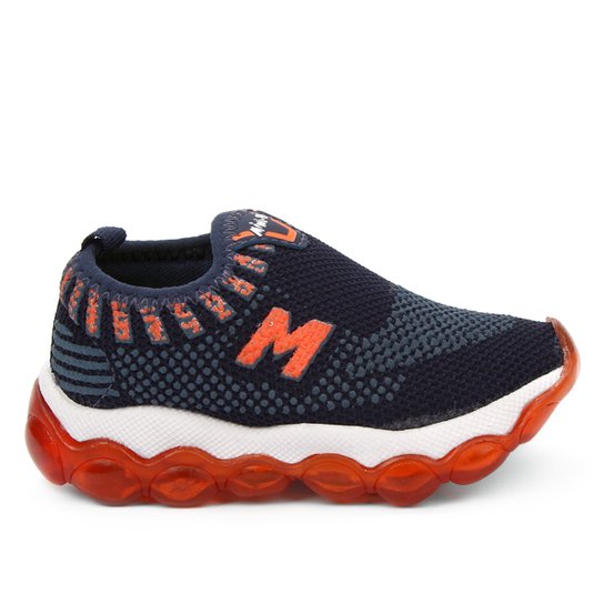 Tênis Infantil Mini-pé Gel Masculino - Marinho+Laranja Menor preço em Tênis Infantil Mini-pé Gel Masculino - Marinho+Laranja