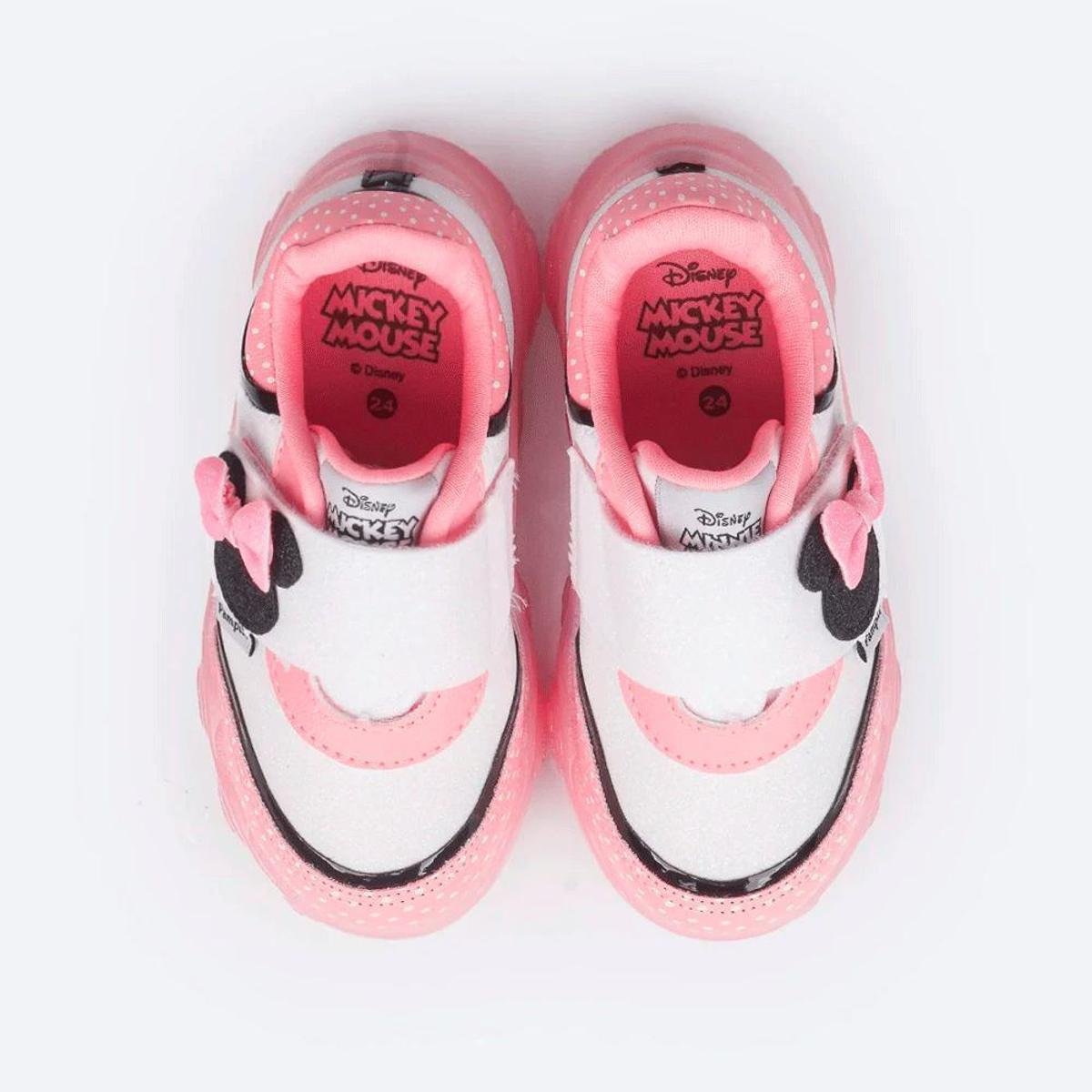 TÊNIS INFANTIL MINNIE DISNEY COM LED PAMPILI REF:682027 20/27
