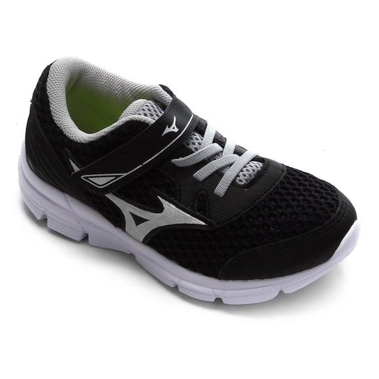 Tênis Infantil Mizuno Mirai Velcro - Preto e Cinza Menor preço em Tênis Infantil Mizuno Mirai Velcro - Preto e Cinza