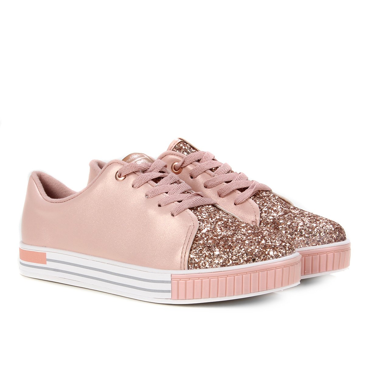 tenis molekinha dourado