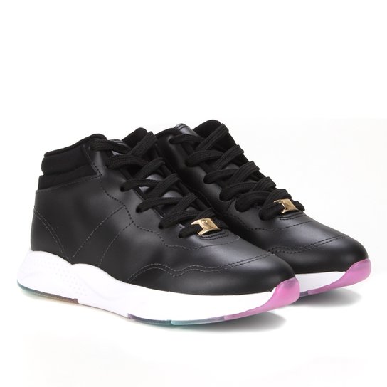 Molekinha Tenis Infantil Cano Alto Preto Tênis Infantil Molekinha