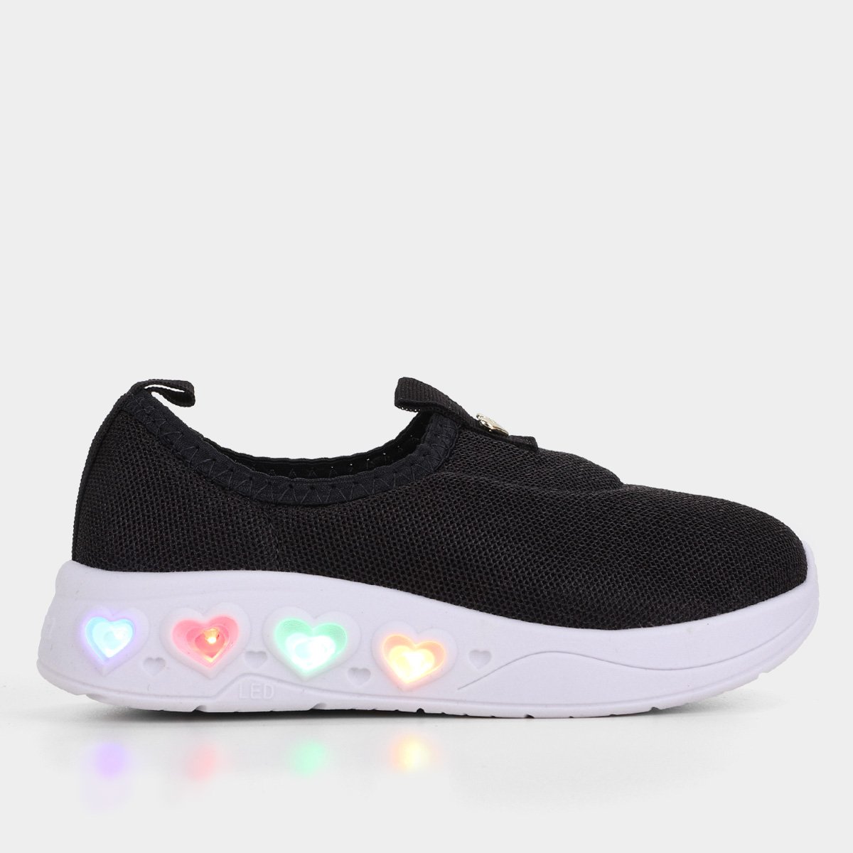 Tênis Infantil Molekinha Cano Baixo com Led Menina