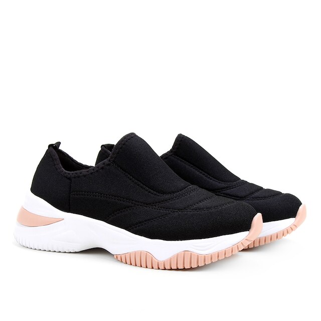 Tênis Infantil Molekinha Sem Cadarços Feminino - Preto Menor preço em Tênis Infantil Molekinha Sem Cadarços Feminino - Preto