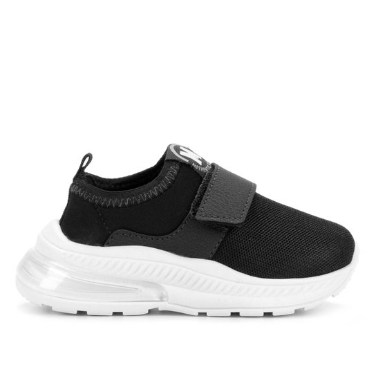 Tênis Infantil Molekinho Casual Sem Cadarço Masculino - Preto Menor preço em Tênis Infantil Molekinho Casual Sem Cadarço Masculino - Preto