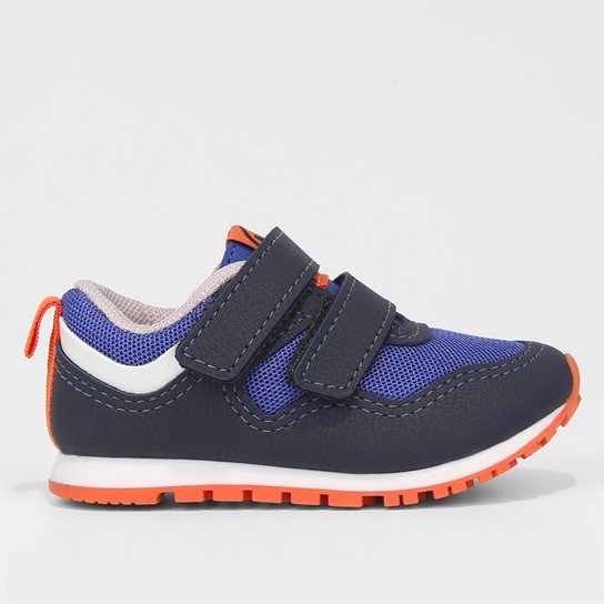 Tênis Infantil Molekinho Jogging Menino - Marinho+Laranja Menor preço em Tênis Infantil Molekinho Jogging Menino - Marinho+Laranja