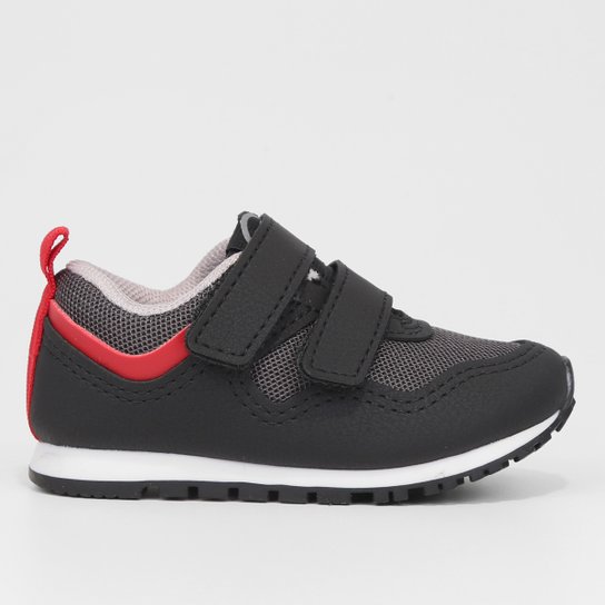 Tênis Infantil Molekinho Jogging Menino - Preto+Vermelho Menor preço em Tênis Infantil Molekinho Jogging Menino - Preto+Vermelho
