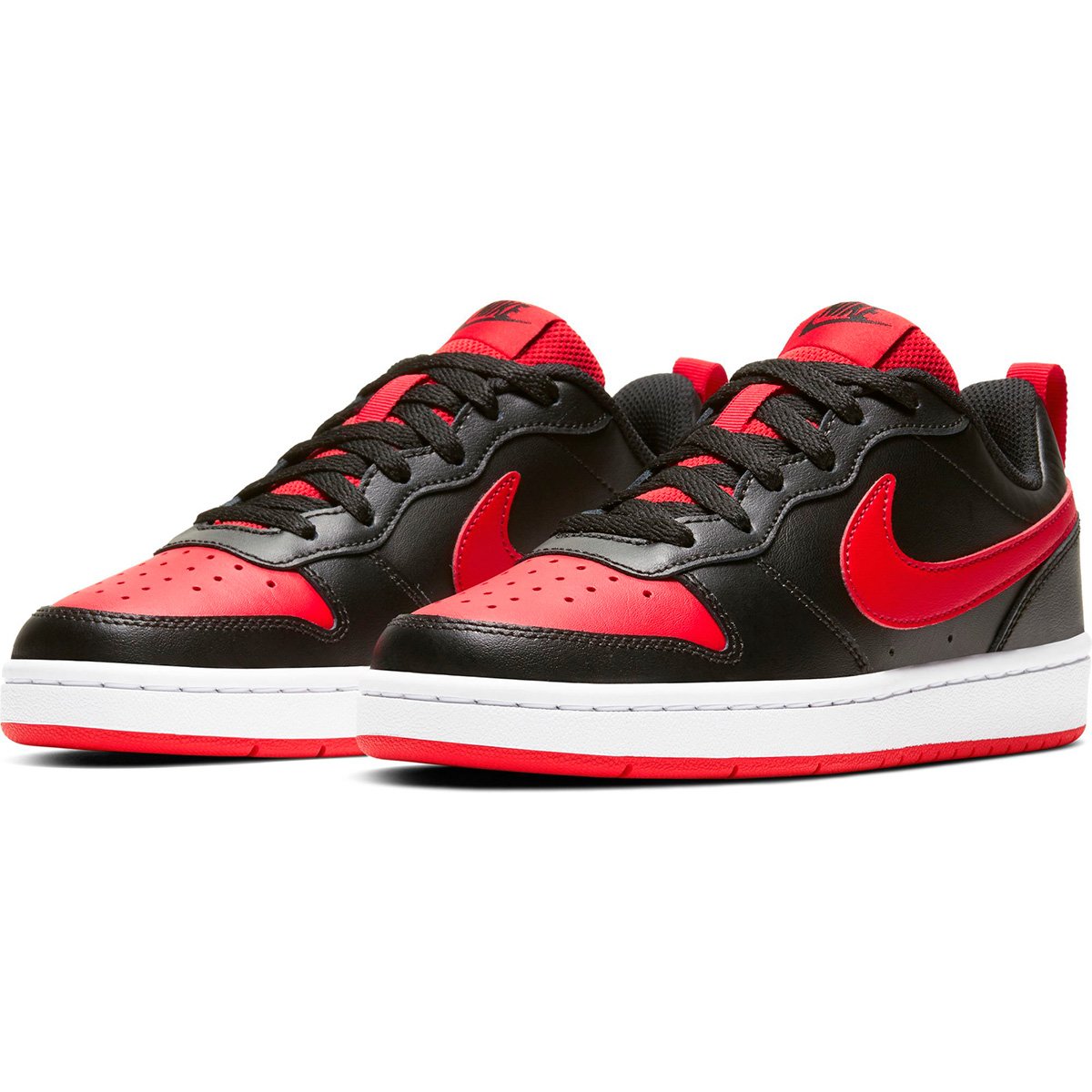 Tênis Infantil Nike Court Borough Low Preto+Vermelho Netshoes