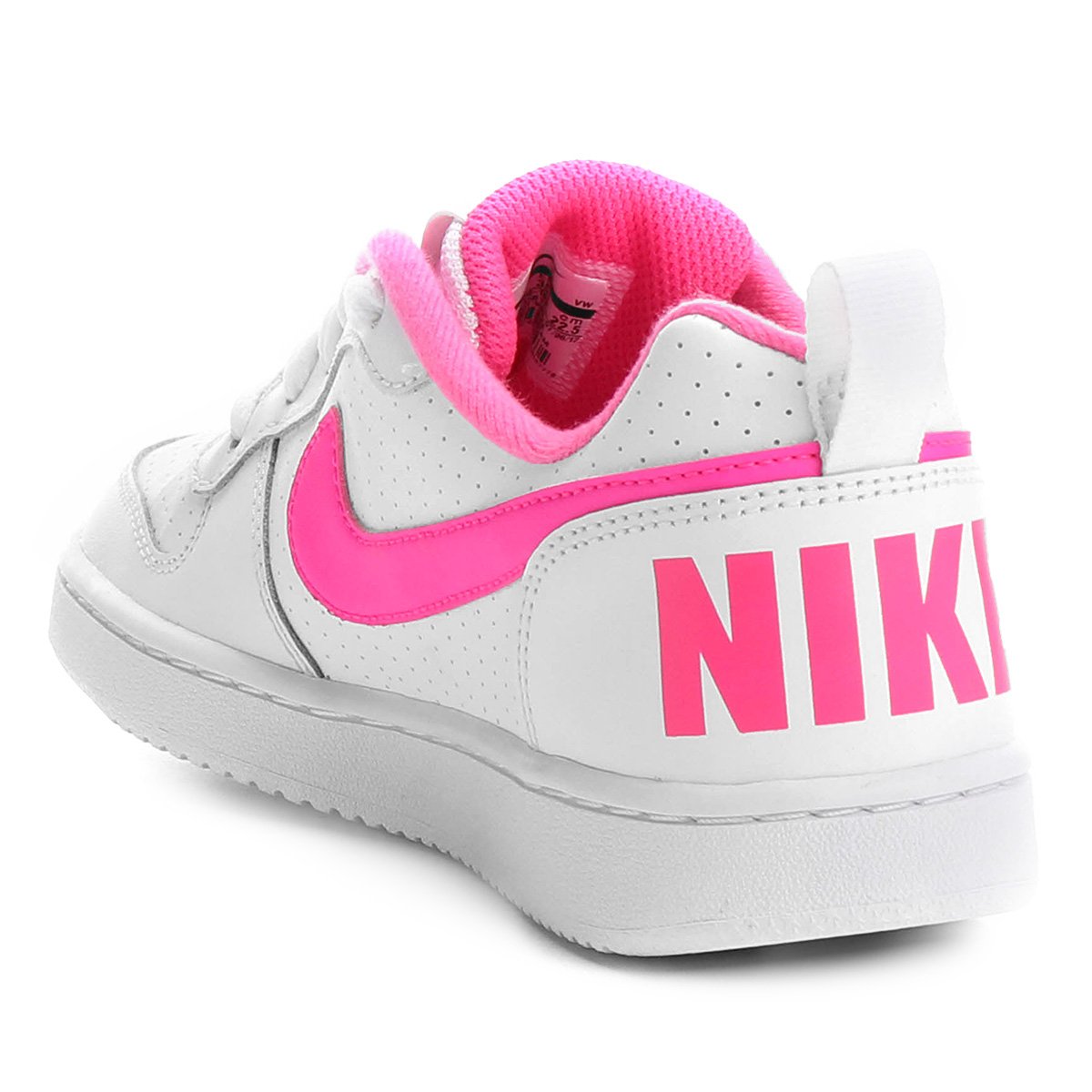 Tênis Infantil Nike Court Borough Low Feminino - Branco e