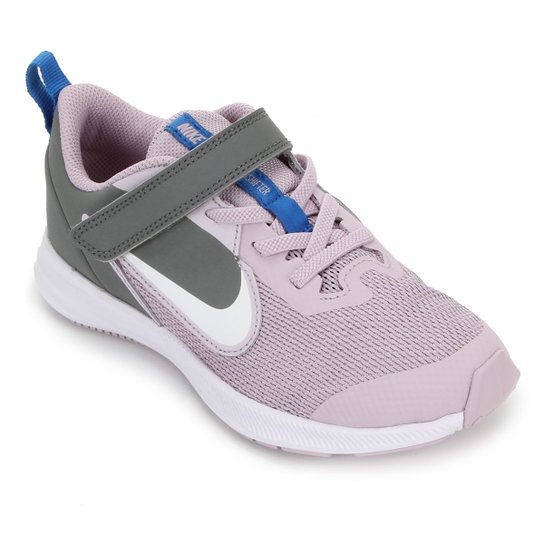Tênis Infantil Nike Downshifter 9 PSV - Lilás e Branco Menor preço em Tênis Infantil Nike Downshifter 9 PSV - Lilás e Branco