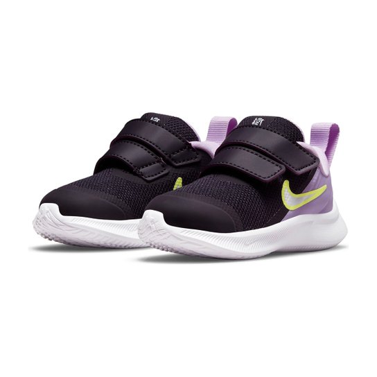 Tênis Infantil Nike Star Runner 3 Tdv - Roxo+Branco Menor preço em Tênis Infantil Nike Star Runner 3 Tdv - Roxo+Branco