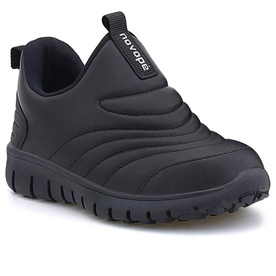Tênis Infantil Novope Impermeável Menino Confortável Sem Cadarço 31263 - Preto Menor preço em Tênis Infantil Novope Impermeável Menino Confortável Sem Cadarço 31263 - Preto