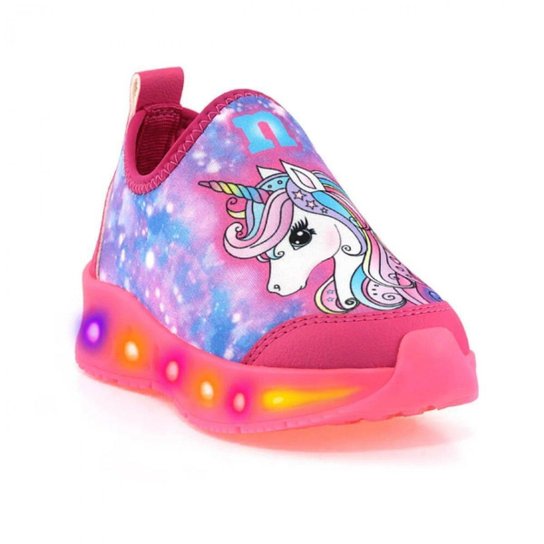 Tênis Infantil Novopé Unicórnio com LED Feminino 300N261 - Rosa Menor preço em Tênis Infantil Novopé Unicórnio com LED Feminino 300N261 - Rosa
