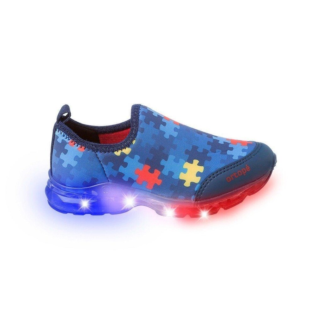 Tênis Infantil Ortopé Com Led Menino 46011