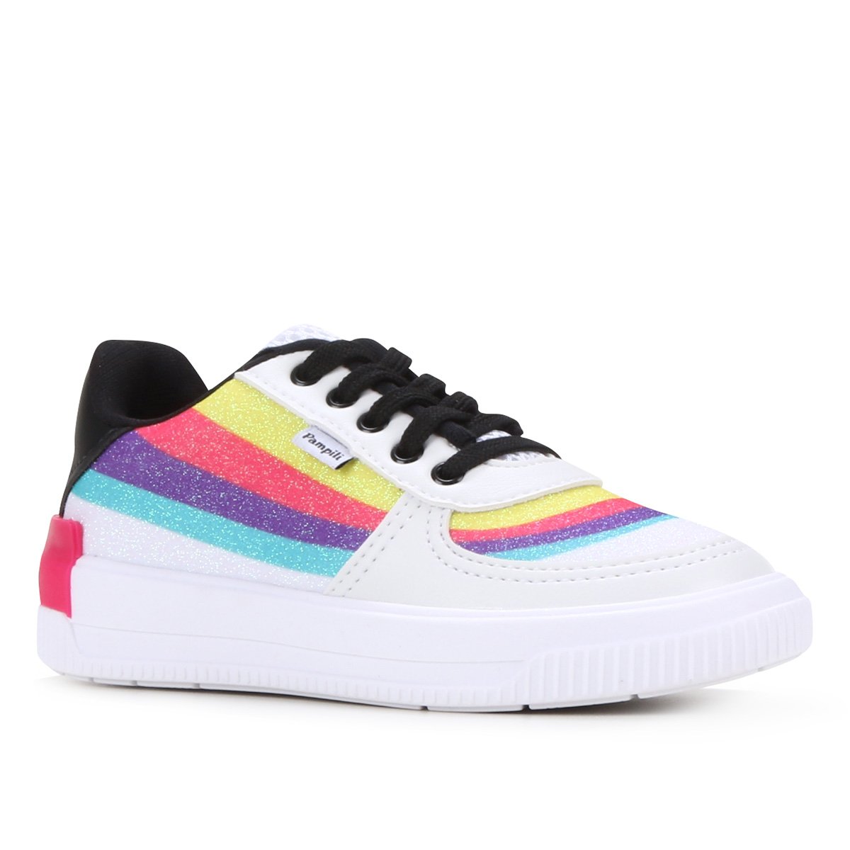 Tênis Infantil Pampili Arco Íris Feminino - Branco | Netshoes