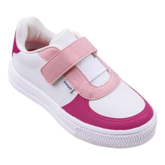 Tênis Infantil Pampili Blog Branco/Colorido 473.086 - Branco+Rosa Menor preço em Tênis Infantil Pampili Blog Branco/Colorido 473.086 - Branco+Rosa