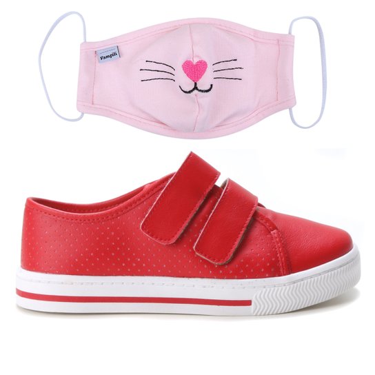 Tênis Infantil Pampili Blog Feminino - Vermelho Menor preço em Tênis Infantil Pampili Blog Feminino - Vermelho