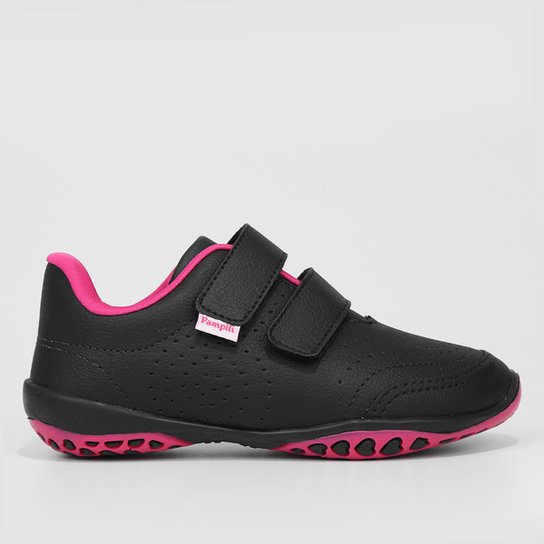 Tênis Infantil Pampili Casual Menina - Preto+Pink Menor preço em Tênis Infantil Pampili Casual Menina - Preto+Pink