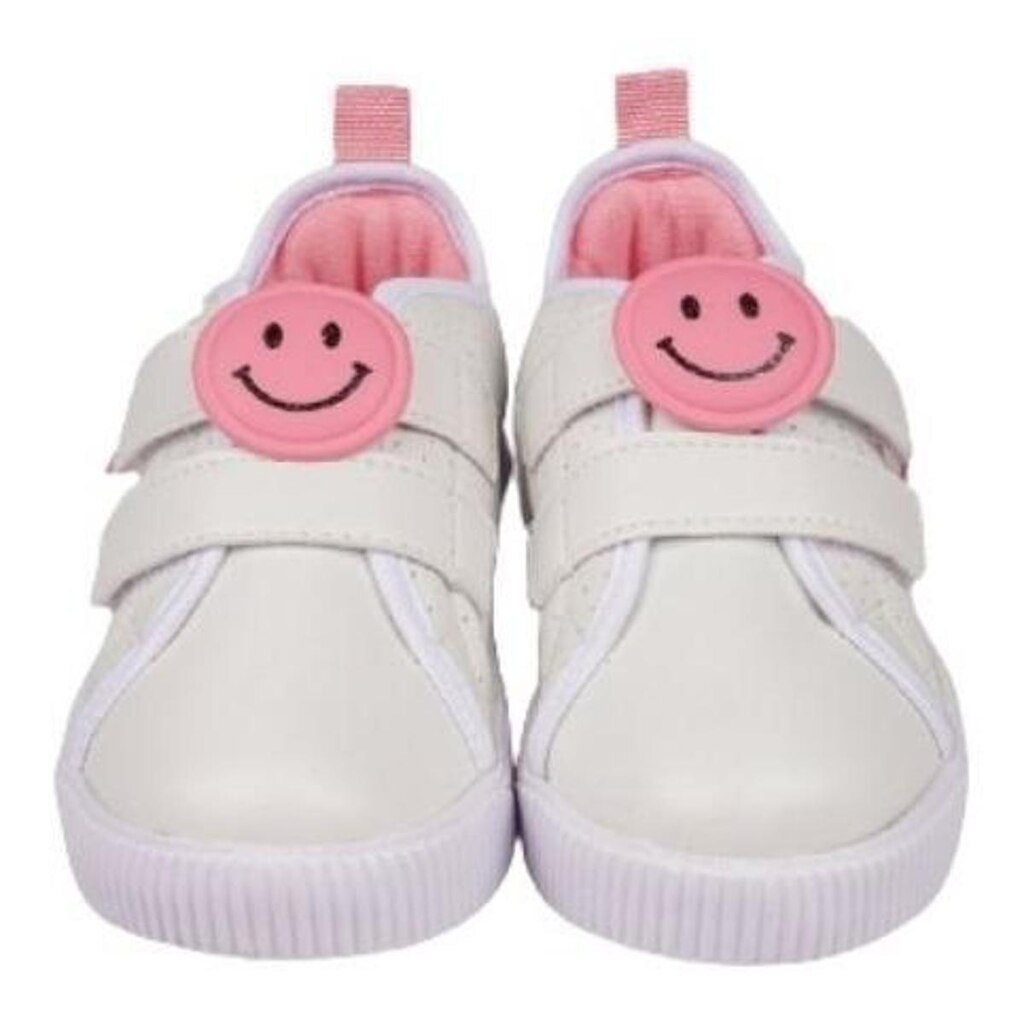 Tênis Infantil Pampili Luna Branco E Rosa Chiclete 435.236