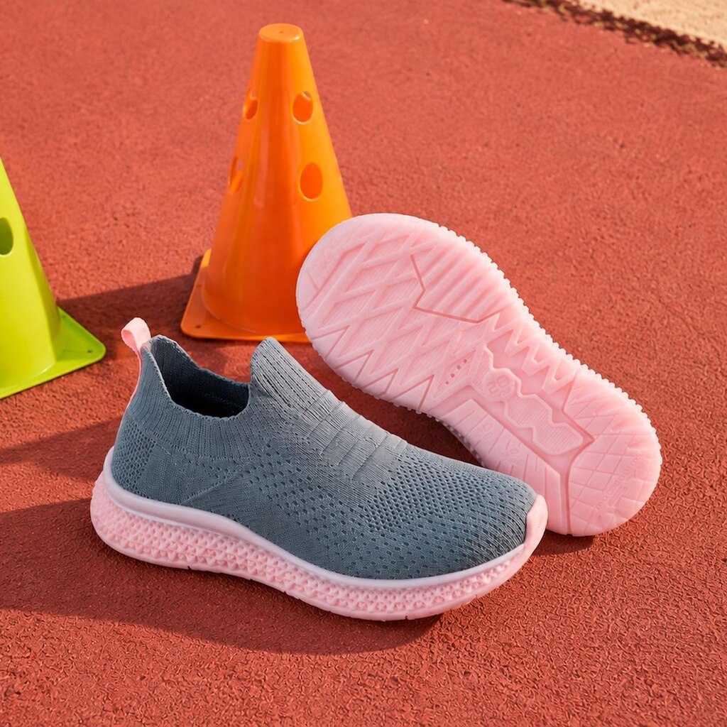 Tênis Infantil para Menina Kidy Illusion-Tec Azul Jeans Pink Casual Confortável