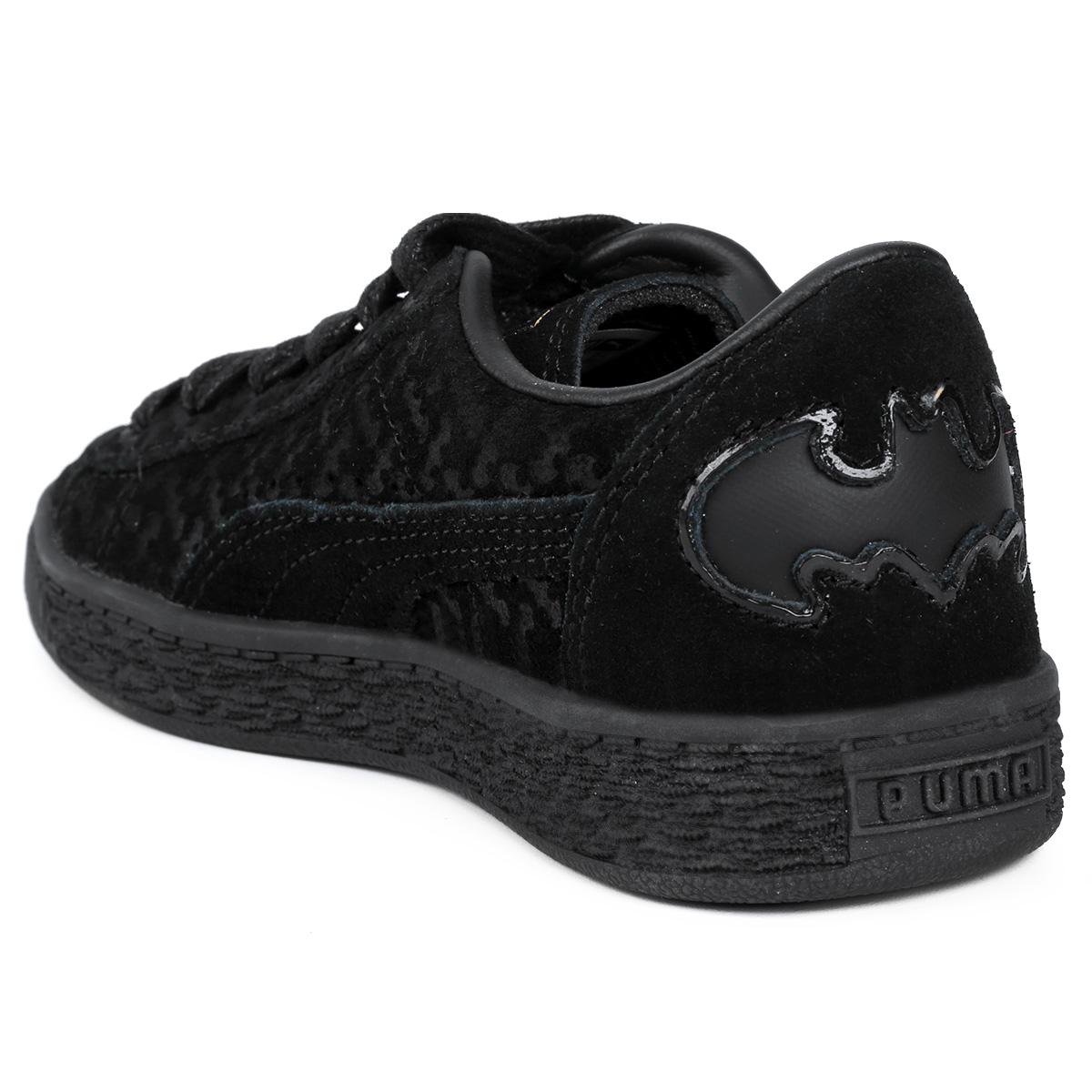 Tênis Infantil Puma Suede Batman Fm Ps Preto Netshoes