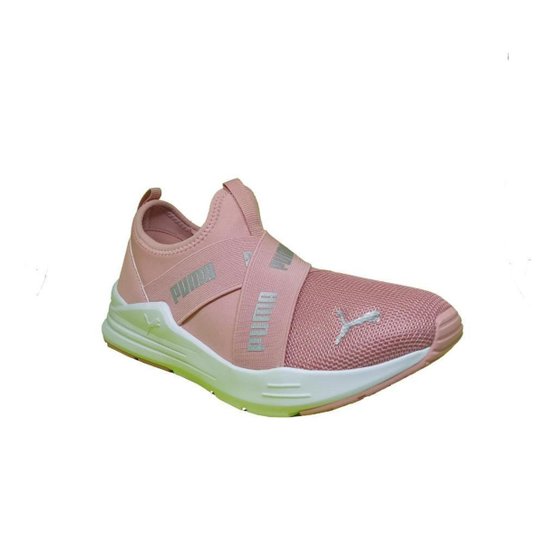Tênis Infantil Puma Wired Run Slipon 385201-07 - Rosa+Branco Menor preço em Tênis Infantil Puma Wired Run Slipon 385201-07 - Rosa+Branco