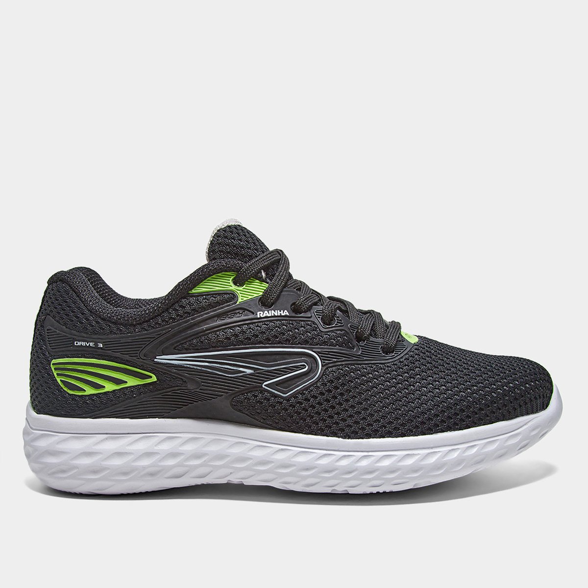 Tênis Infantil Rainha Drive III Preto+Verde Limão Netshoes
