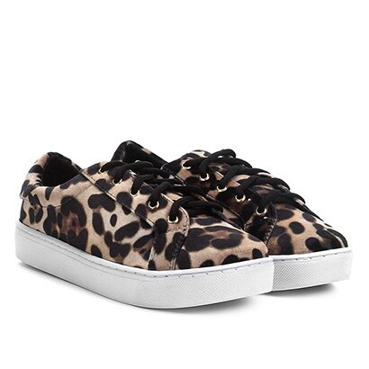 Tênis Infantil Santa Lolla Veludo Onça Feminino - Onça | Netshoes