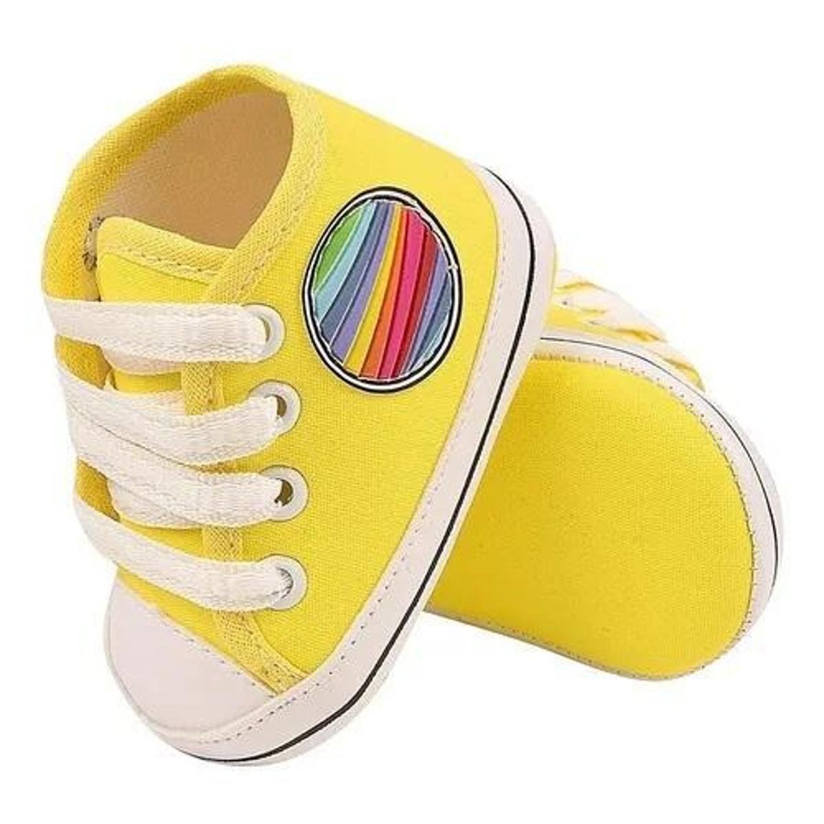 Tenis infantil Sapatos Bebe Menina - Amarelo | Netshoes