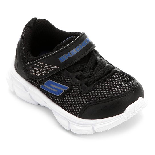 Tênis Infantil Skechers Advance Intergrid - Preto+Cinza Menor preço em Tênis Infantil Skechers Advance Intergrid - Preto+Cinza