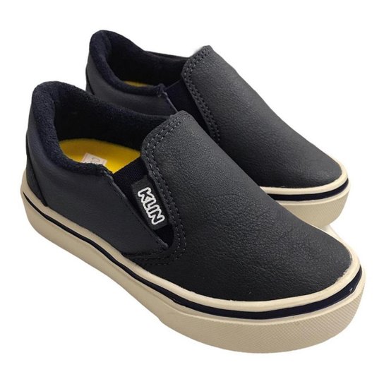 Tênis Infantil Slip On Klin Azul Marinho Baby Style - Azul
