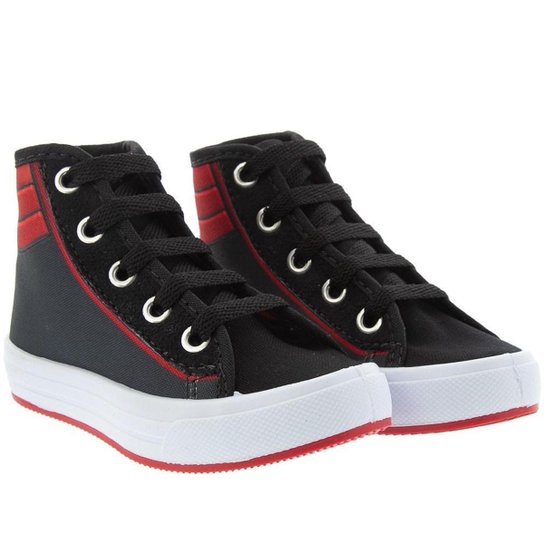 Tênis Infantil Vertus Cano Alto Tecido Preto - 18 - Preto Menor preço em Tênis Infantil Vertus Cano Alto Tecido Preto - 18 - Preto