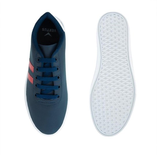 Tênis Infantil Vertus Casual Listras Recortes Marinho - Marinho Menor preço em Tênis Infantil Vertus Casual Listras Recortes Marinho - Marinho