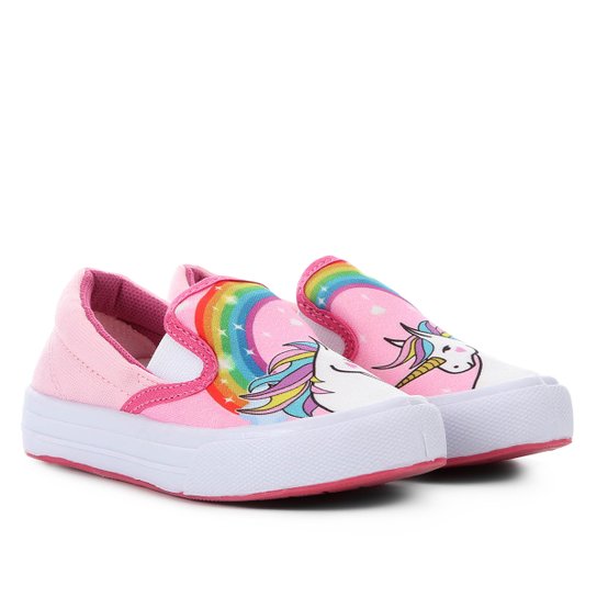 Tênis Infantil Via Vip Unicórnio Feminino Rosa Netshoes