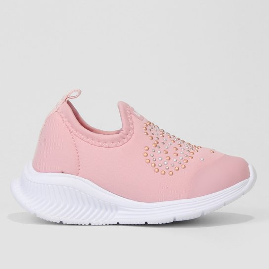Tênis Jogger Bebê Bibi Corações Brilho Cano Baixo Menina - Rosa Menor preço em Tênis Jogger Bebê Bibi Corações Brilho Cano Baixo Menina - Rosa