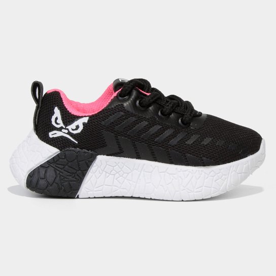 Tênis Jogger Infantil Bad Boy Cano Baixo Play - Preto+Pink Menor preço em Tênis Jogger Infantil Bad Boy Cano Baixo Play - Preto+Pink