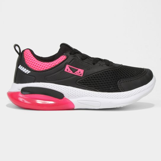 Tênis Jogger Infantil Bad Boy Cano Baixo Vision - Preto+Pink Menor preço em Tênis Jogger Infantil Bad Boy Cano Baixo Vision - Preto+Pink