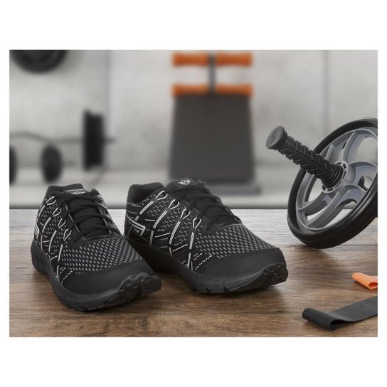 Tênis Jogger Zeus Masculino Leve Confortável Macio Caminhada - Preto Menor preço em Tênis Jogger Zeus Masculino Leve Confortável Macio Caminhada - Preto