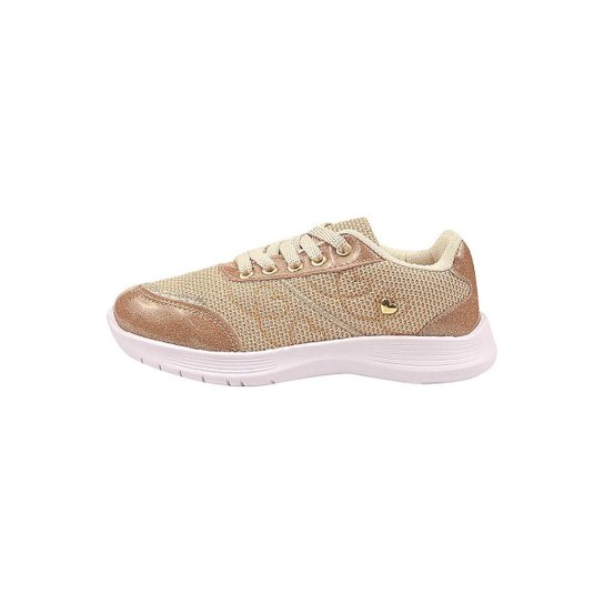 Tênis Jogging Infantil Baby Feminino Bordado Grugui Conforto - Dourado Menor preço em Tênis Jogging Infantil Baby Feminino Bordado Grugui Conforto - Dourado