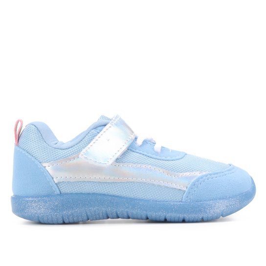 Tênis Jogging Infantil Kurz Menina - Azul Claro Menor preço em Tênis Jogging Infantil Kurz Menina - Azul Claro