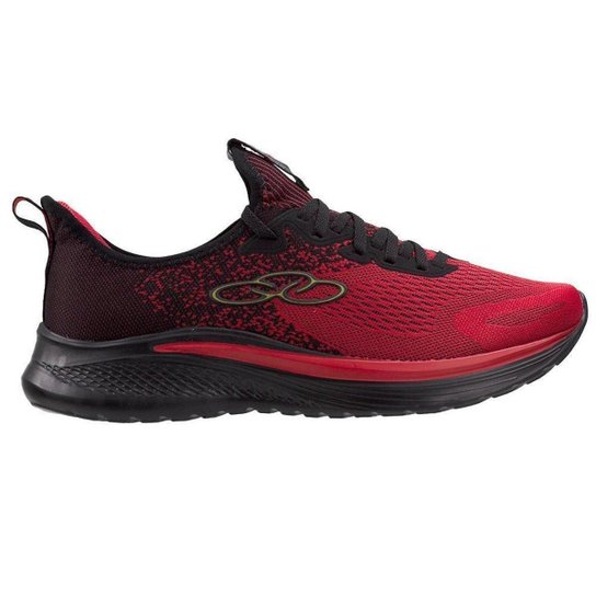 Tênis Jogging Masculino Olympikus Vermelho/Preto - BRAVO - Vermelho Escuro Menor preço em Tênis Jogging Masculino Olympikus Vermelho/Preto - BRAVO - Vermelho Escuro