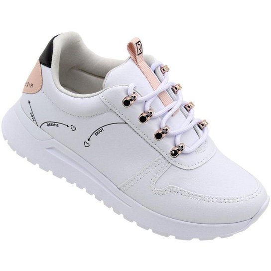 Tênis Jogging Ramarim Love Dreams Flatform Casual Feminino - Branco Menor preço em Tênis Jogging Ramarim Love Dreams Flatform Casual Feminino - Branco