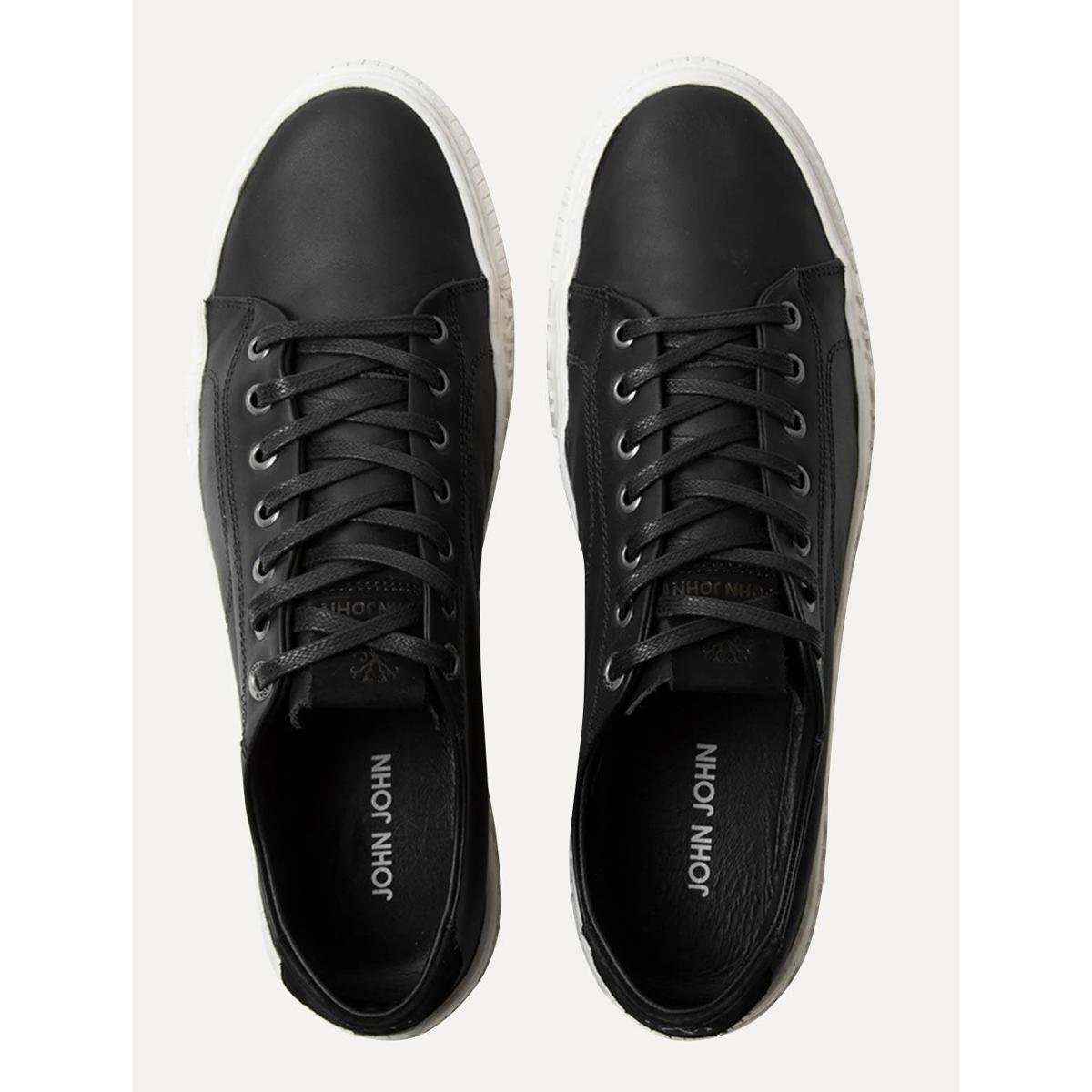Tênis John John Masculino Couro Heaven Soft Preto Preto Netshoes